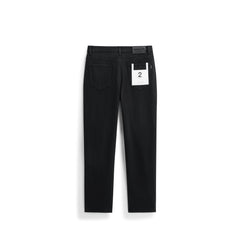 Men's Casual Black Slim-Fit Tapered Jeans