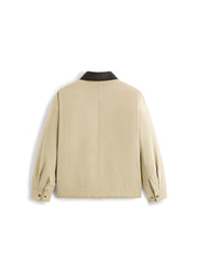 Men's Casual Corduroy Contrast-Collar Jacket-Style Down Jacket