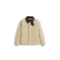 Men's Casual Corduroy Contrast-Collar Jacket-Style Down Jacket