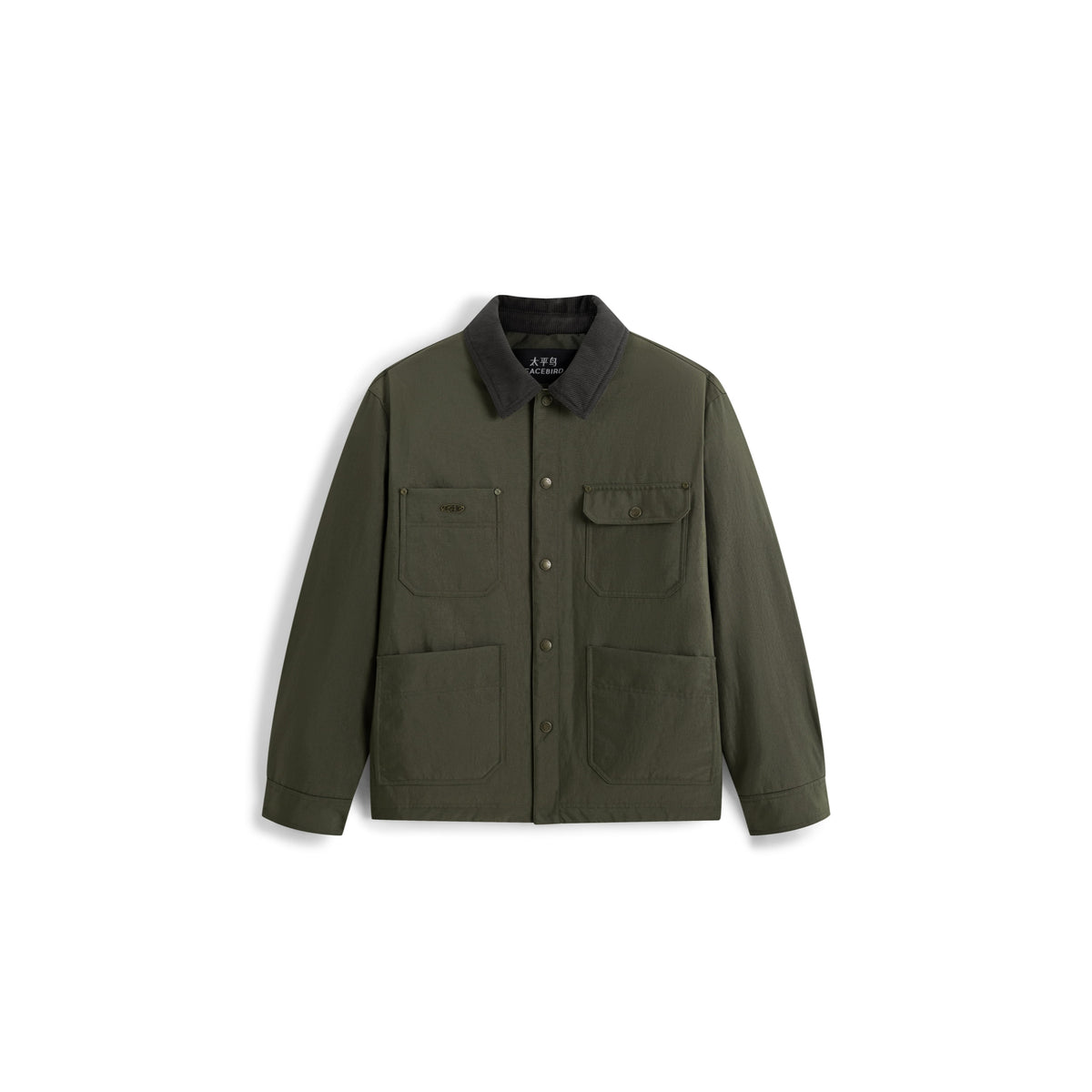 Men's Casual Barn-Style Corduroy-Collar Down Jacket