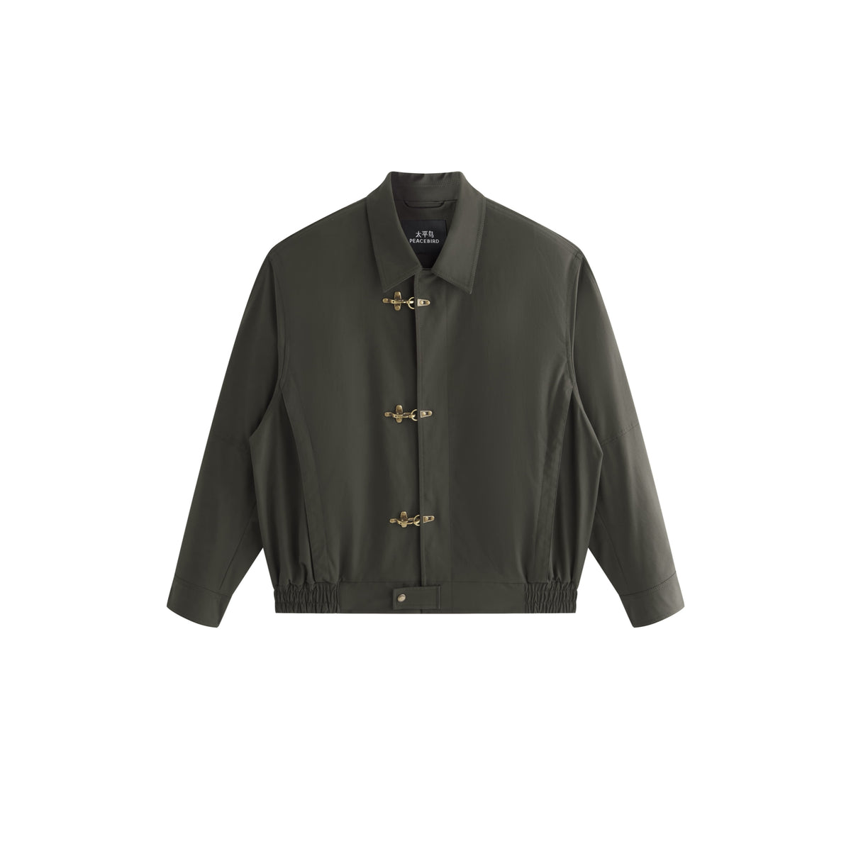Men's Vintage Aircraft-Buckle Brown Jacket