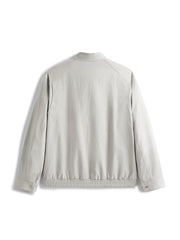 Men's Vintage White Harrington Stand-Collar Jacket
