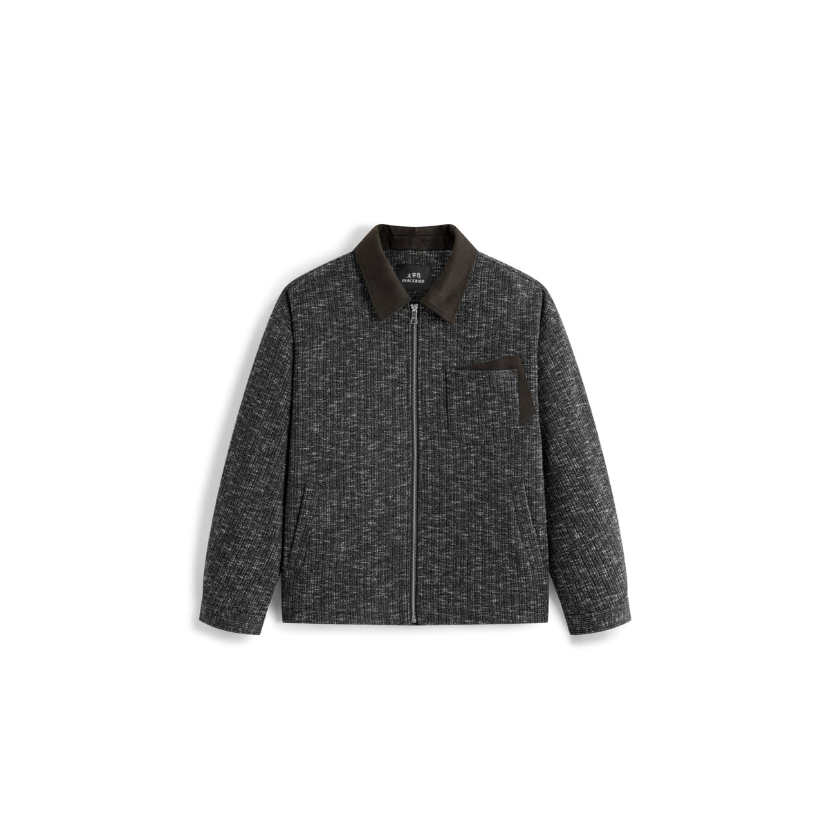 Men's Casual Barn-Style Knit Padded Jacket