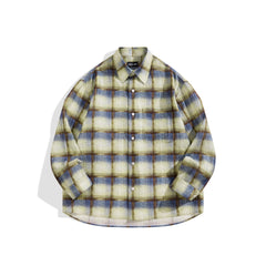 Men's Casual Contrast Plaid Shirt