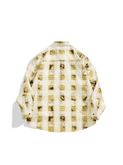 Men's Casual Vintage Plaid Waffle-Texture Shirt