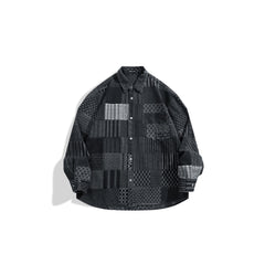 Men's Casual Vintage Denim Plaid Shirt