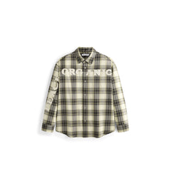 Men's Casual Contrast-Plaid Embroidered-Logo Shirt