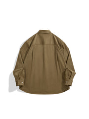 Men's Casual Faux-Suede Embroidered Long-Sleeve Shirt