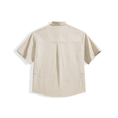 Men's Letter Jacquard Short-Sleeve Shirt