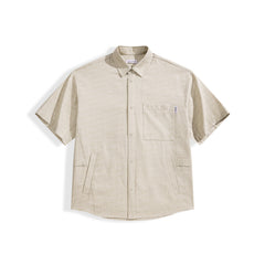 Men's Letter Jacquard Short-Sleeve Shirt