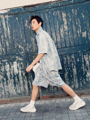 Men's Casual Short Sleeve Denim Shirt