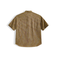 Men's plaid short-sleeve shirt