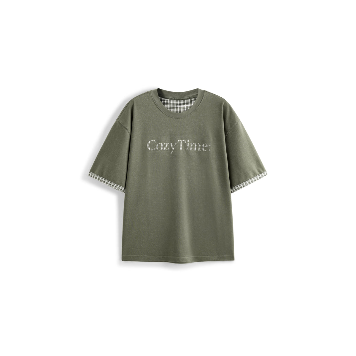 Men's Casual Color-Contrast Cuff T-Shirt