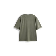Men's Casual Color-Contrast Cuff T-Shirt