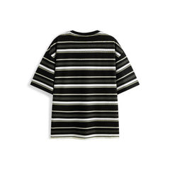 Men's Loose-Fit Striped Henley T-Shirt