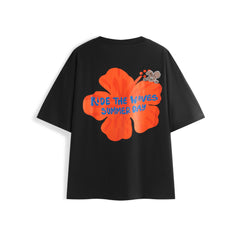 Men's American-style Color-block Printed T-shirt