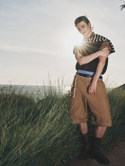 Men's Casual Loose Straight Mid-Length Pants