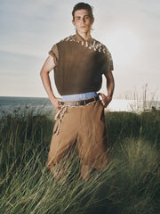 Men's Casual Loose Straight Mid-Length Pants