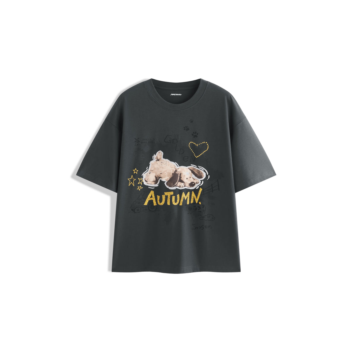 Men's Casual Cartoon Puppy Crewneck  T-Shirt