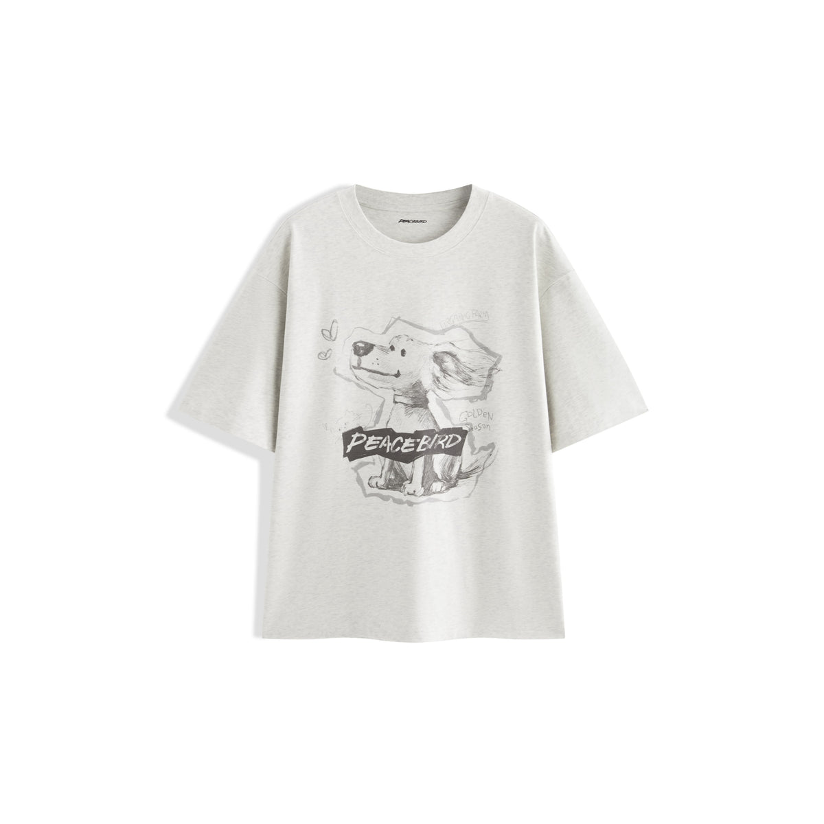 Men's Casual Hand-Drawn Puppy Print  T-Shirt