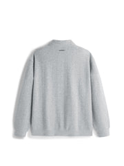 Men's Preppy Textured-Knit Grey Pullover