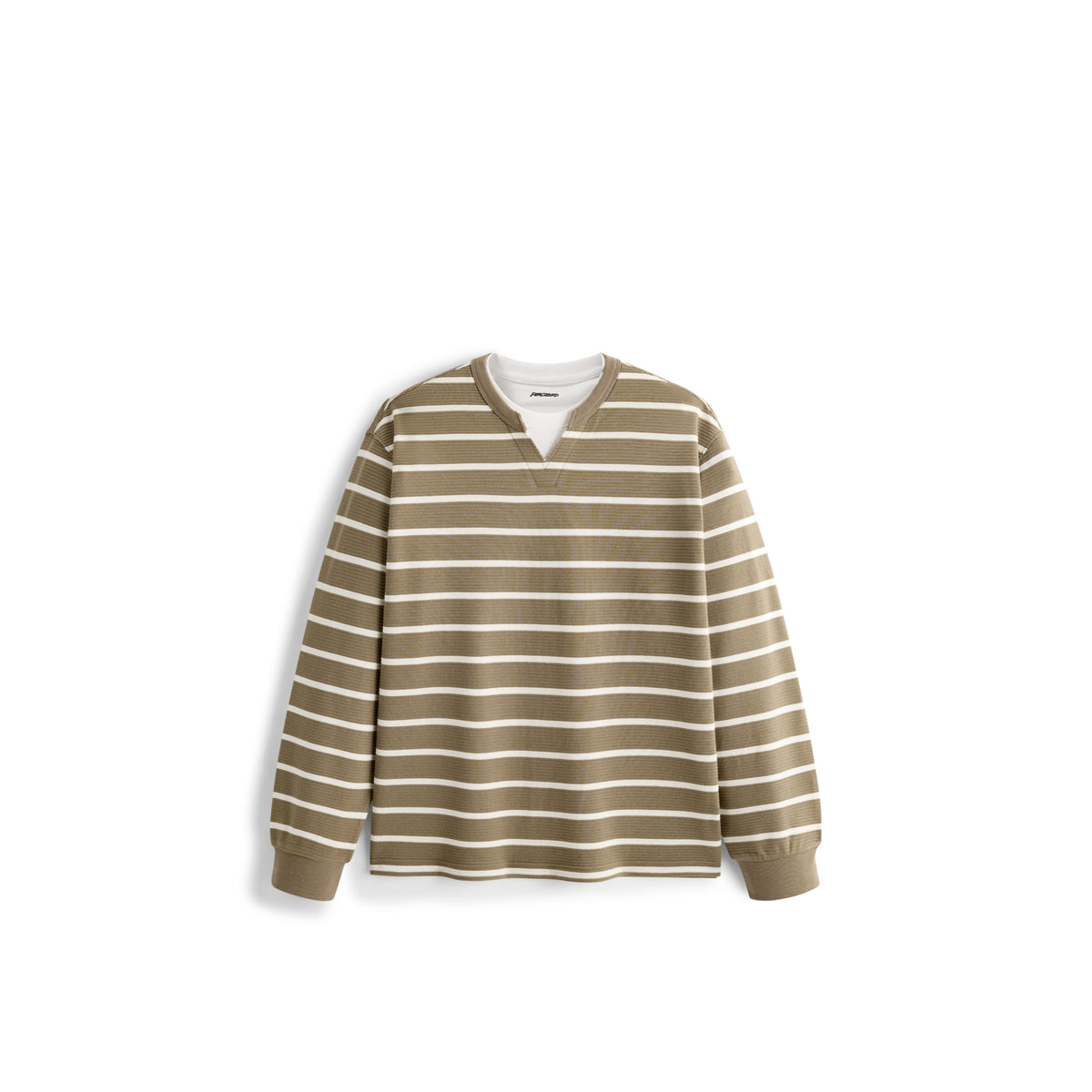 Men's Vintage Stripe Henley Textured Sweatshirt