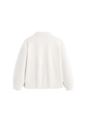 Men's Preppy White Faux-Layer Cable-Knit Sweater