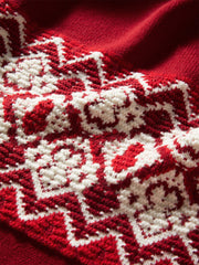 Men's Fair Isle Contrast Knit Cardigan