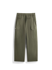Men's Casual Olive Large-Capacity Cargo Pants