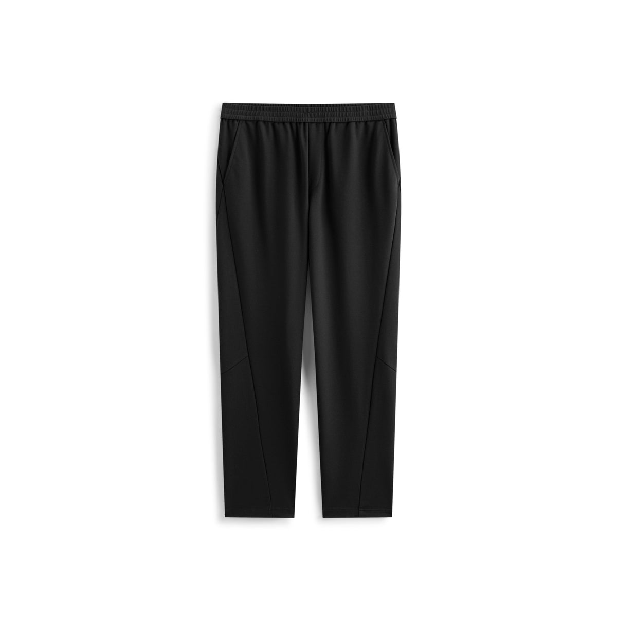 Men's Casual Black Letter-Patch Elastic-Waist Sweatpants