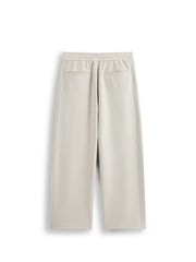 Men's Casual Beige Jacquard Elastic-Waist Pants