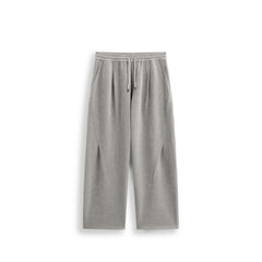 Men's Casual Grey Elastic-Waist Pants