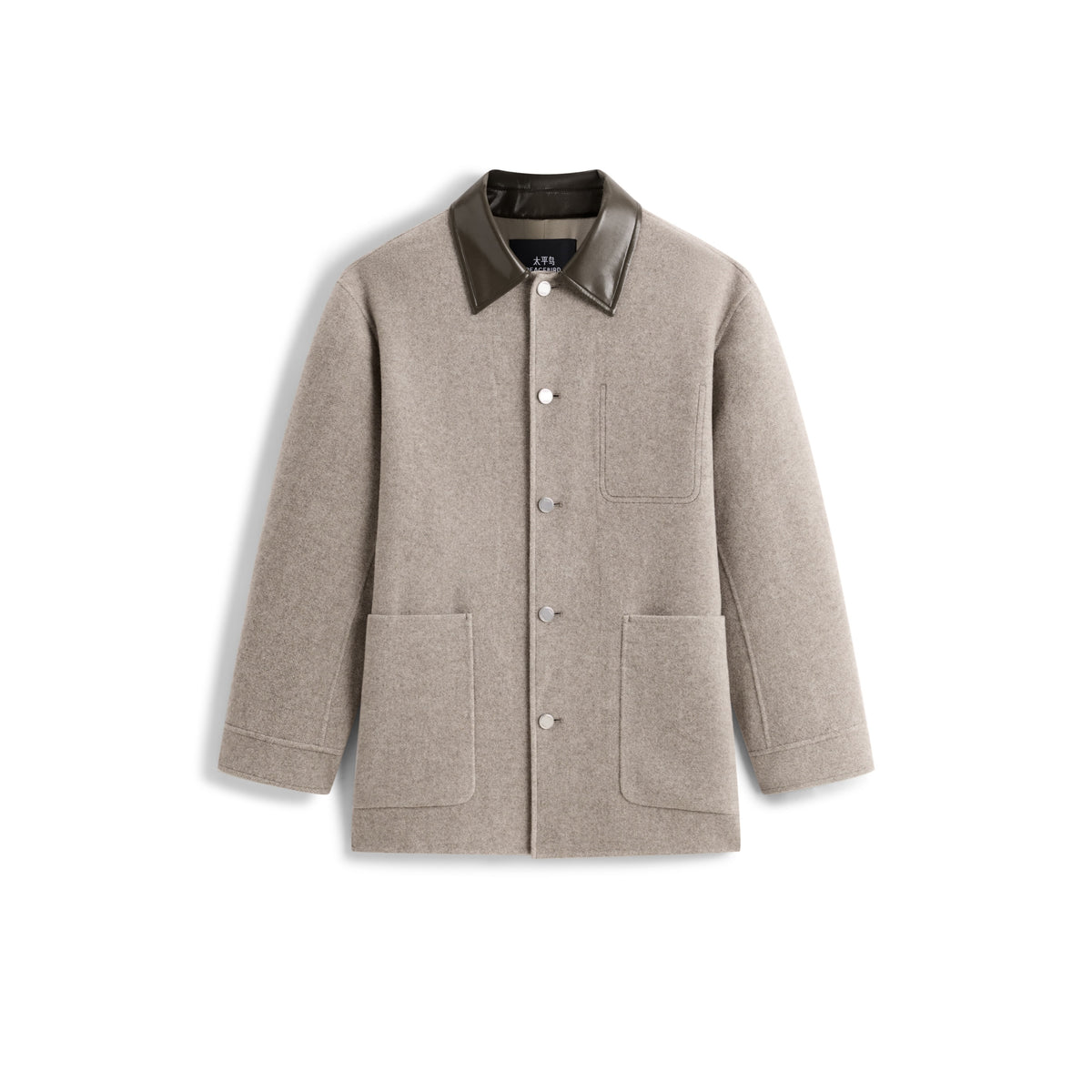 Men's Commuter Paneled Lapel Wool Coat