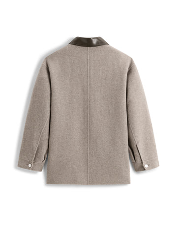 Men's Commuter Paneled Lapel Wool Coat