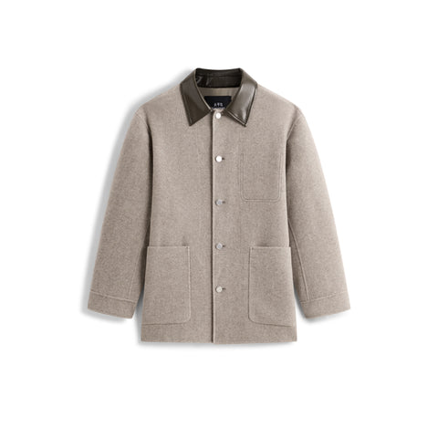 Men's Commuter Paneled Lapel Wool Coat
