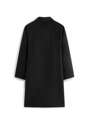 Men's Commuter Wool-Blend Black Mid-Length Coat