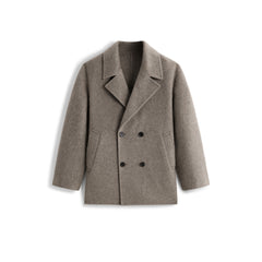 Men's Commuter Double-Breasted Wool Double-Face Coat