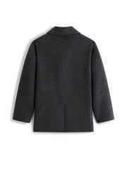 Men's Commuter Double-Breasted Wool Double-Face Coat