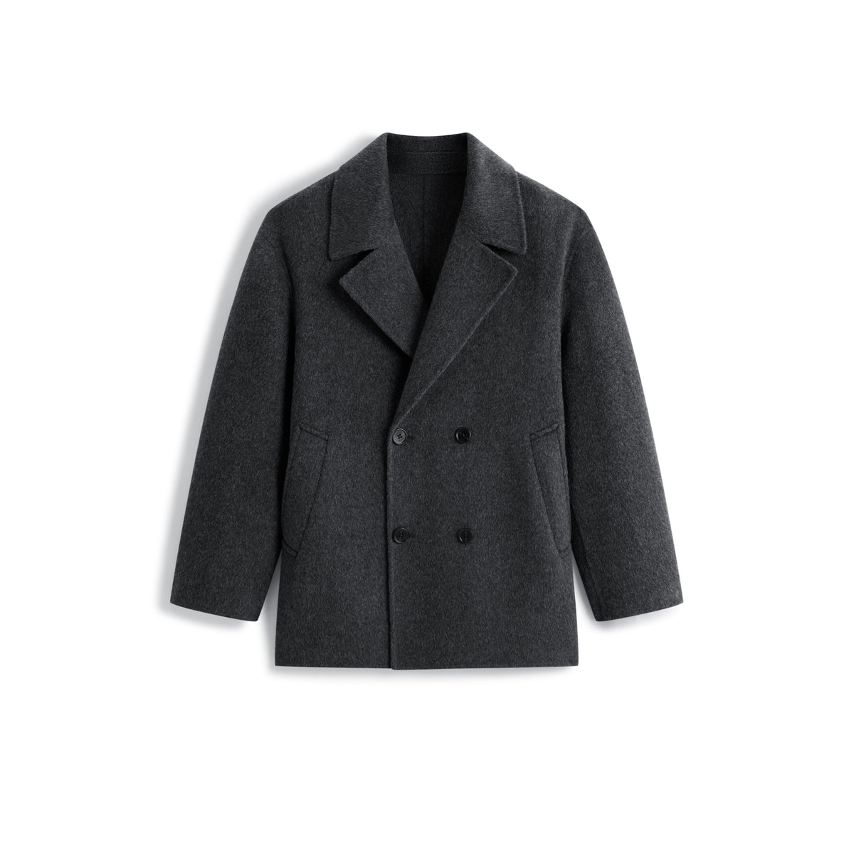 Men's Commuter Double-Breasted Wool Double-Face Coat