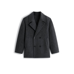 Men's Commuter Double-Breasted Wool Double-Face Coat