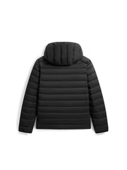 Men's Casual Black Channel-Quilted Down Jacket