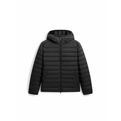 Men's Casual Black Channel-Quilted Down Jacket