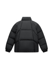 Men's Casual Black Textured Down Jacket