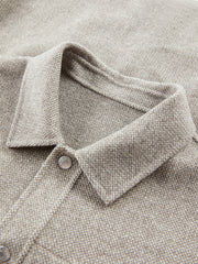 Men's Contrast Color Pocket Wool Jacket