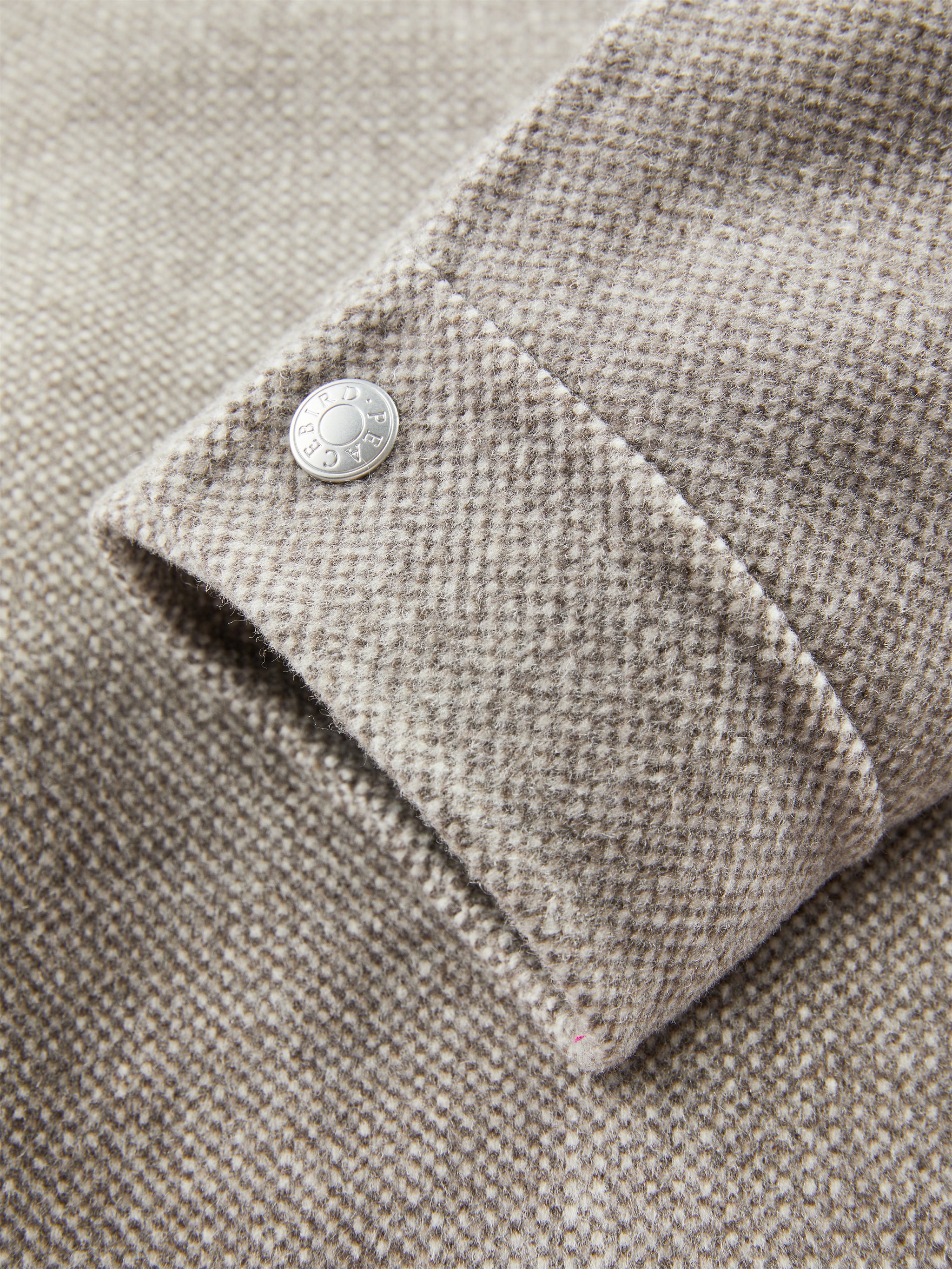 Men's Contrast Color Pocket Wool Jacket