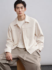 Men's Solid Jacquard Jacket