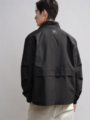 Men's Spliced Stand Collar Jacket