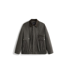 Men's Barn-Style Faux-Suede Safari Jacket