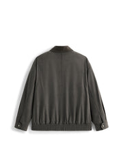 Men's Barn-Style Faux-Suede Safari Jacket