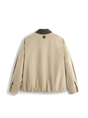 Men's Barn-Style Contrast-Collar Utility Jacket